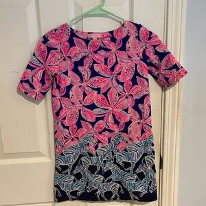 Lilly Pulitzer Pink and Blue Patterned Dress